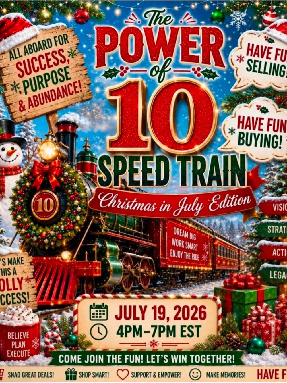 The Power of 10 Speed Train Christmas @lisa_marie2025 - 5:10am - 5:20am